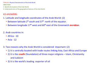 1. Web – Physical Characteristics of the Arab World
