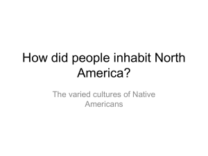 How did people inhabit North American?