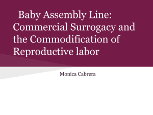 Baby Assembly Line: Commercial Surrogacy and the