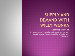 Supply and demand with Willy Wonka