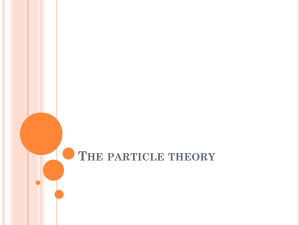 4.0 The particle theory