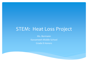 STEM: Heat Loss Project - Kawameeh Middle School