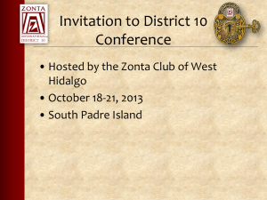 Invitation to District 10 Conference