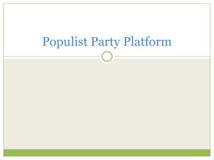 Populist Party Platform USE