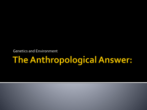 The Anthropological Answer. what shapes human behavior