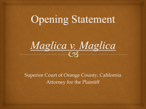 Opening Statement Maglica v. Maglica