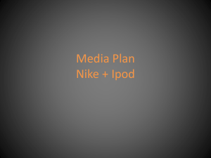 Media Flight Plan Nike + Ipod