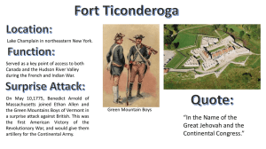 Fort Ticonderoga Location