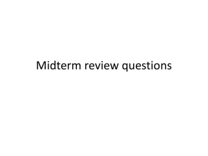 Midterm review questions - pams