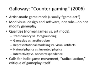 Galloway: *Counter-gaming* (2006)