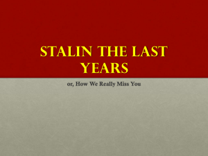 Stalin the Last Years