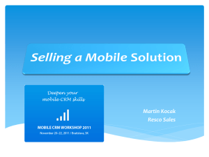 Selling a Mobile Solution