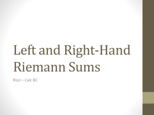 Left and Right-Hand Riemann Sums
