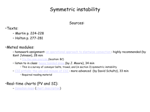 symmetric instability with moisture (PSI/MSI/CSI)