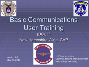 Basic Communications User Training