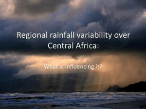Regional rainfall variability over Central Africa: