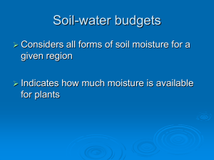 Soil-water budgets