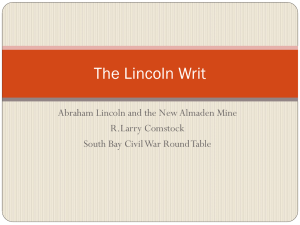 The Lincoln Writ - South Bay Civil War Round Table