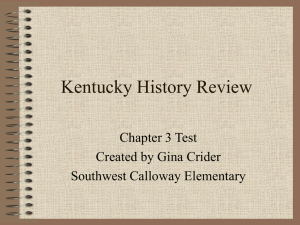 Kentucky History Review