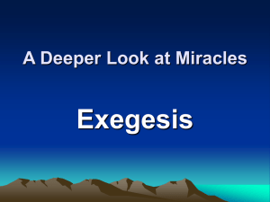 A Deeper Look at Miracles