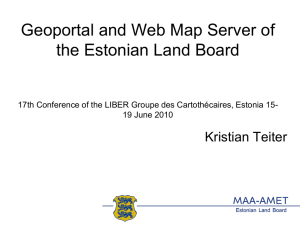 Geoportal and Web Map Server of the Estonian Land Board