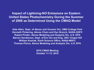 Methods for Incorporating Lightning NOx Emissions in CMAQ