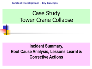 Root Cause Analysis Exercise - crane collapse
