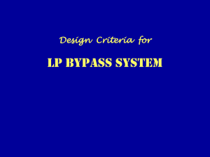 DESIGN CRITERIA FOR LP BYPASS SYSTEM OF