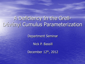 A Deficiency In the Grell-Dévényi Cumulus Parameterization