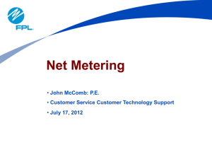 FPL Net Metering Interconnection Go Solar July 2012