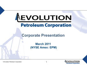NYSE AMEX: EPM - Evolution Petroleum Corporation