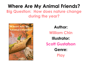 Where Are My Animal Friends? Day 1