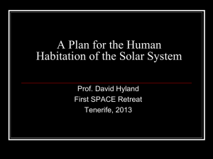 A Plan for the Human Habitation of the Solar System