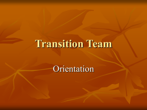 Transition Team Orientation Presentation - HP