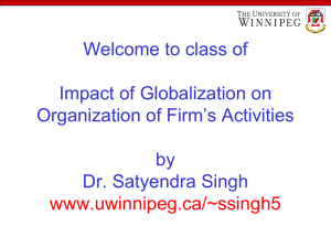 Impact of Globalization on the Organizational Activities