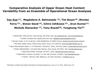 1 Comparative Analysis of Upper Ocean Heat Content