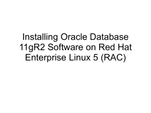 Installing the Oracle Database 11g R2