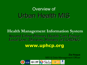 Urban Health MIS