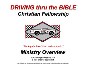 Ministry Overview Power Point