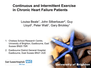 Continuous and intermittent exercise in chronic heart failure
