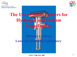 The Use of Small Coolers for Hydrogen and Helium