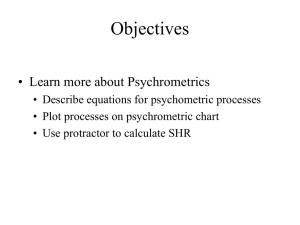 Psychrometrics processes
