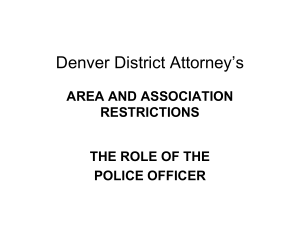 AREA AND ASSOCIATION RESTRICTIONS