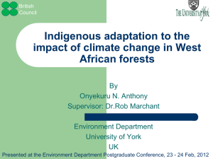 Indigenous adaptation to the impact of climate change in West