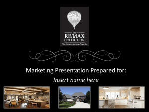 2013 The RE/MAX Collection Listing Presentation