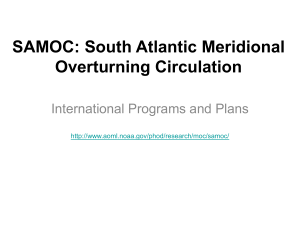 SAMOC: South Atlantic Meridional Overturning Circulation Experiment