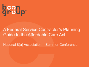 A Federal Service Contractors Planning Guide to the Affordable
