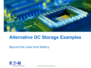 Alternative DC storage Examples