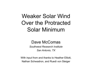 Weaker Solar Wind over the Protracted Solar Minimum