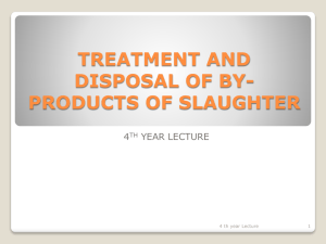 TREATMENT AND DISPOSAL OF BY